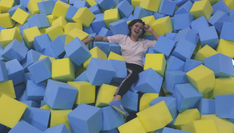 extreme aeropark - foam pit - ching sadaya blog