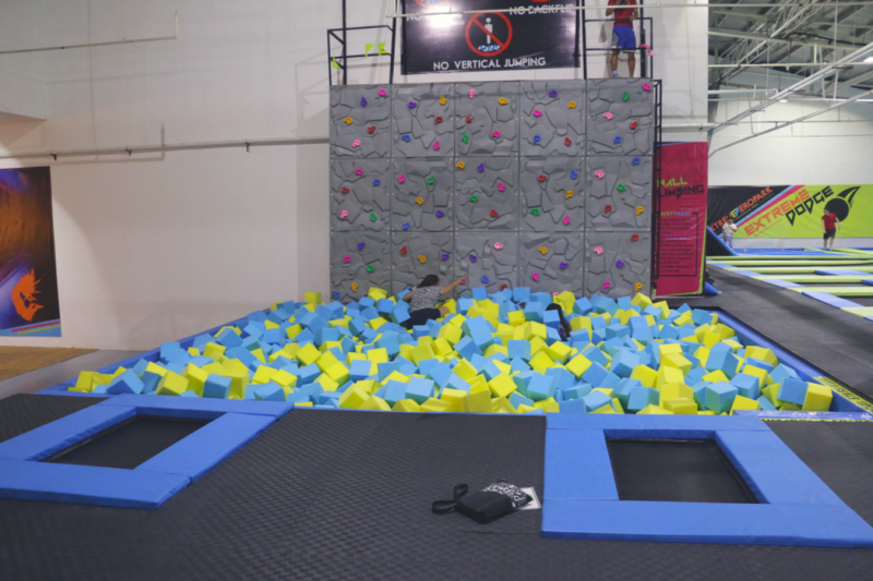 extreme aeropark - wall climbing foam pit - ching sadaya blog