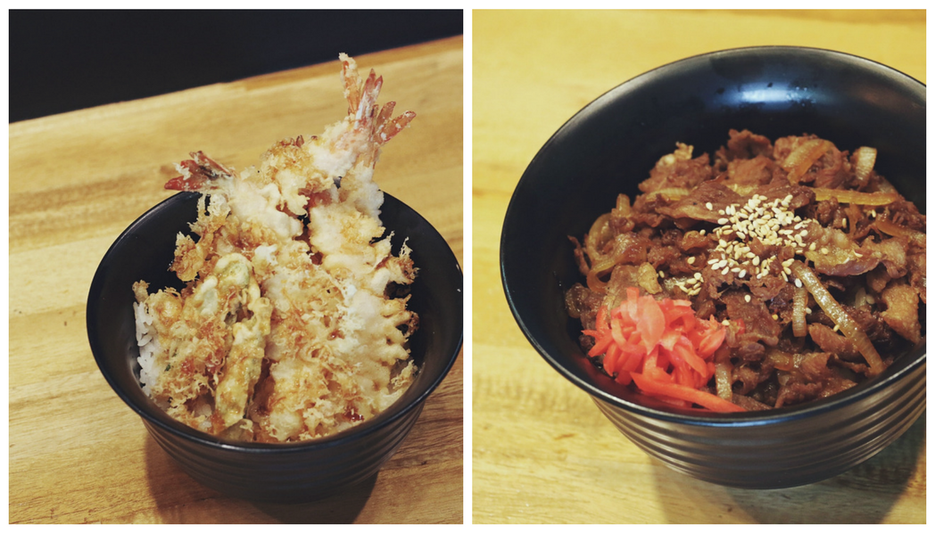 Barikata Ramen Bar - Ramenology II - fried tempura and gyudon rice bowl- Ching Sadaya Blog