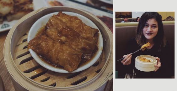 Tim Ho Wan SM Cebu - Ching eating beancurd skin with pork and shrimp - ching sadaya blog